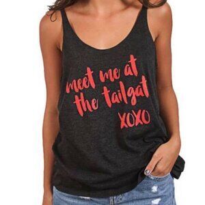 Charlie Southern "Meet me At the Tailgate Xo" tank in black/red